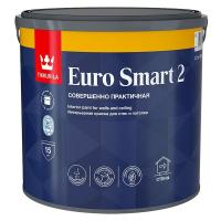 Краска интерьерная глубокоматовая Tikkurila Euro Smart 2, база А, белый, 9 л