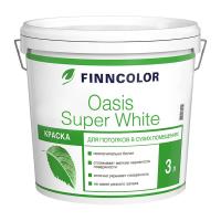 Краска для потолков глубокоматовая Finncolor Oasis Super White, база А, белый, 3 л