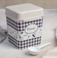 Емкость " Плетенка "1.2л Сахар с ложкой (12) М4831 А Емкость " Плетенка "1.2л Сахар с ложкой (12) М4831 А