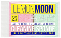 Арт L101 Lemon Moon Губка для посуды в оплетке 120х80х30 п/э 2 шт.(48)