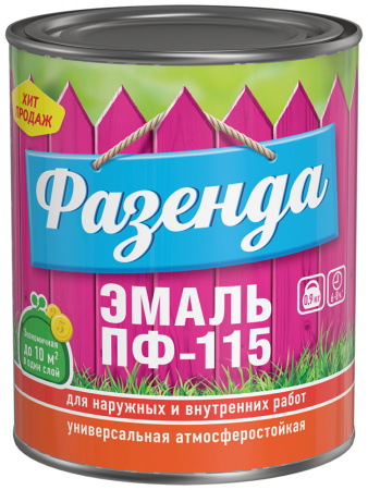 Эмаль глянцевая ПФ-115 Ленинградские краски Фазенда, шоколадный, 0,9 кг