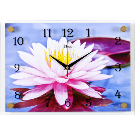 2026 -994 Часы настенные "Розовый лотос" "21 Век"
