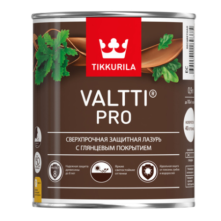 Лазурь сверхпрочная защитная Tikkurila Valtti Pro, красное дерево, 0,9 л