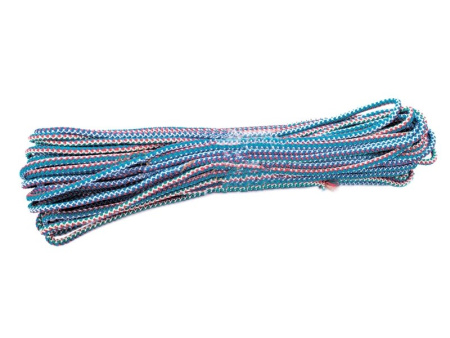 Шнур вязаный д  6 мм, цветной,  20 м, мотовило 