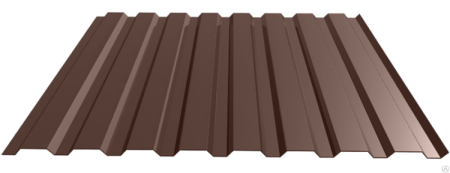 Профнастил полимер  С8 0,45 (1150/1200х2000мм) 2,4м2 8017 шоколад  Акция