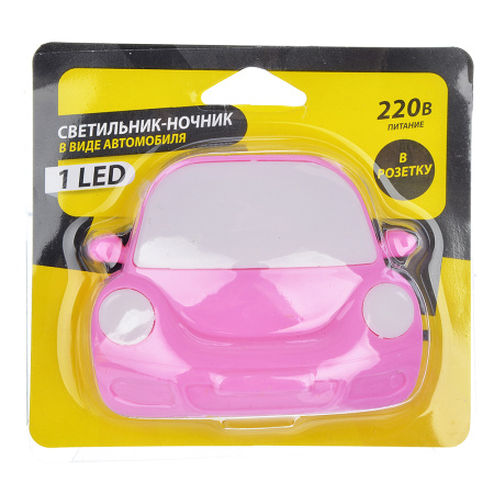 Светильник-ночник в розетку пластиковый Тачки LED, 3 цвета (417-042) (ГЦ) ***