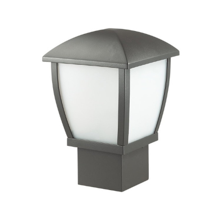 ODEON LIGHT 4051/1B ODL18 000 Уличный светильник на столб темно-серый/мат.бел. E27 100W 220V TAKO