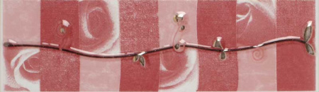 Бордюр Шахтинская плитка Муаре, розовый, 200х57 мм