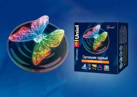 Садовый светильник на солнечной батарее Magic butterfly. Серия Special USL-S-115/PT090  /1/40
