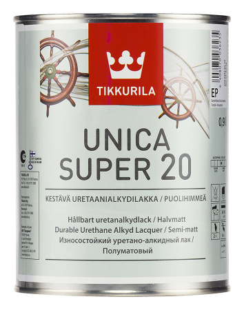 Лак для дерева полуматовый Tikkurila Unica Super 20, 0,9 л