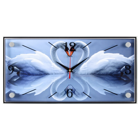 1939-1177 Часы настенные "Зеркальные лебеди" "21 Век"