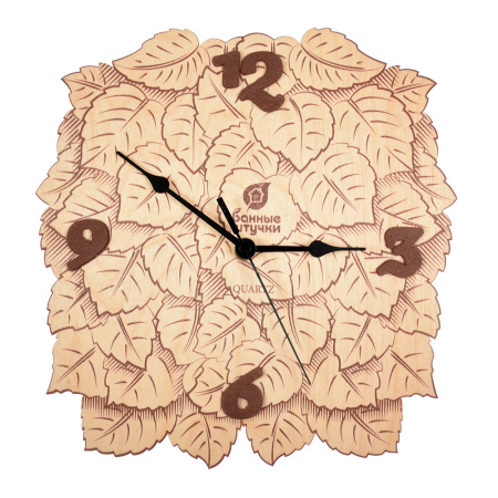 Часы «Листья» Банные штучки, 23,5х24х0,3 см