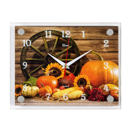 2026 -121 Часы настенные "Осенний урожай" "21 Век"
