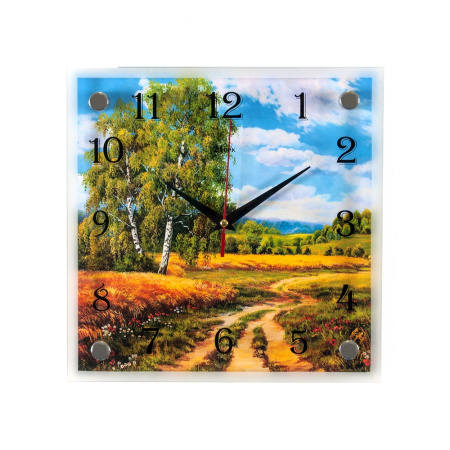 2525-768 Часы настенные "Дорога в лесу"  "21 Век"
