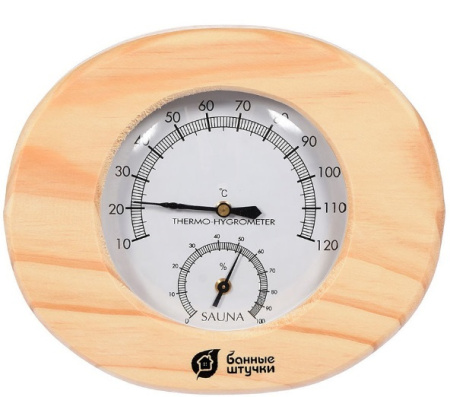 Термометр с гигрометром Банная станция Банные штучки, 16х14х3 см