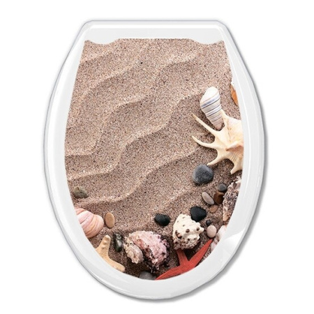 Сиденье для унитаза жесткое Океан Песок (10)