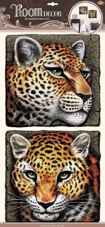 POA 9506 Леопарды объемные  60х32 см