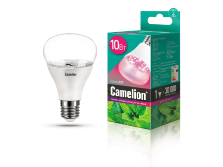 Лампа светодиодная для растений Camelion LED10-PL/BIO/E27 (10Вт 220В) /1/10/