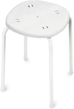 Табурет с пластмассовым сиденьем (ТП02 Белый)