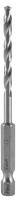 29623-4 ЗУБР ПРОФ-А 4.0х93мм, Сверло по металлу с шестигранным хвостовиком, сталь Р6М5, класс А
