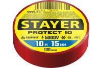 12291-R-15-10 Изолента STAYER "MASTER" красная, ПВХ, 5000 В, 15мм х 10м 