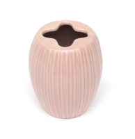 Стакан для зубных щеток с разделителем Cefira 860-04, керамика, розовый