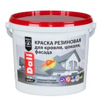 Краска резиновая для кровли, цоколя, фасада - серый графит 6 кг (Рогнеда)
