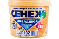 Защитный декоративный антисептик Сенеж Аквадекор, формула Х2, бесцветный, 2,5 кг