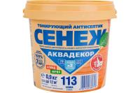 Защитный декоративный антисептик Сенеж Аквадекор, формула Х2, слива, 0,9 кг