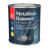 Краска по ржавчине глянцевая Tikkurila Metallista, база НС, молотковая, прозрачная, 0,8 л