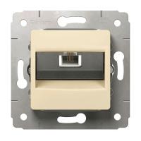 Legrand Cariva Розетка TЛФ 1-ая  КРЕМ (773738)