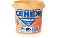 Защитный декоративный антисептик Сенеж Аквадекор, формула Х2, калужница, 0,9 кг