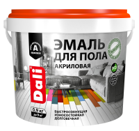 Эмаль для пола акриловая полуглянцевая, белая 0,9 кг (DALI)