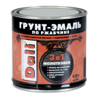 Грунт-эмаль по ржавчине молотковая 3 в 1, Серебристая 0,75 л (Рогнеда)
