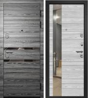 Дверь ОРФЕЙ-611 Вяз каньон вековой графит/Вяз каньон вековой айс - шагрень, 960*2050, правая