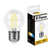 25581 Лампа светодиодная (5W) 230V E27 2700K, LB-61 Feron