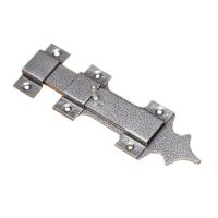 Засов накл.фигурный с плоским ригелем антик серебро