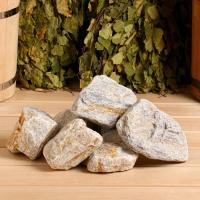 Банный камень Кварцит жемчужный обвалованный 20 кг коробка