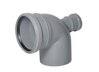 Отвод с фронтальным выходом, 87°, D50 мм  Отвод с фронтальным выходом, 87°, D50 мм