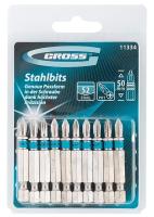 11334 Набор бит PH1х50, сталь S2, 10 шт //GROSS