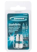 11351 Набор бит PH2х25, сталь S2, 2шт //GROSS