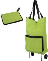 841183 Сумка-тележка складная 10кг, 55,5*39*13см, 2колеса d=60мм, ATB-01 "Лайм" 104585, Рыжий Кот
