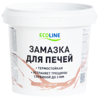 Замазка для печей до +300С 1,5 кг"ECOLINE"