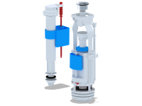 Арматура АНИ WC9510С нижн.подводка 1/2" пласт.штуцер, металлизир.2-я кнопка