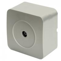 49323 Розетка TV открытого монтажа, 1-местная, 75 Ом, 5-862МГц, серебро MST00-10-03