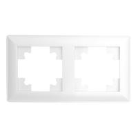 39793 Рамка 2-местная, серия Катрин, PFR00-7002-01, белый STEKKER