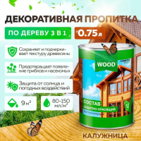 Состав защитно-красящий для древесины быстросохнущий Калужница (0,75 л) FARBITEX ПРОФИ WOOD