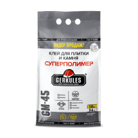 Клей для плитки и камня Геркулес GM-45 Суперполимер, 10 кг