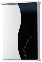 Шкаф зеркальный ALLESSANDRO 500R белый + черный GOTA ROCIO