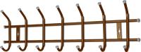 Вешалка настенная 7 крючков, Медный антик ВНТ7 (685х215х85мм) (Ника)